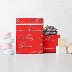 Papier Cadeau Joyeux Noël rouge blanc
