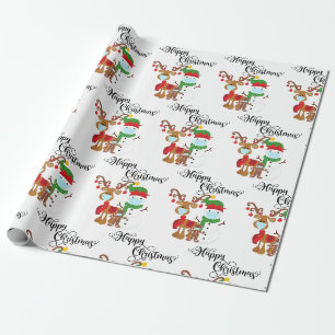 Papier Cadeau Joyeux Noël Rudolph 2020 Covid Snowman