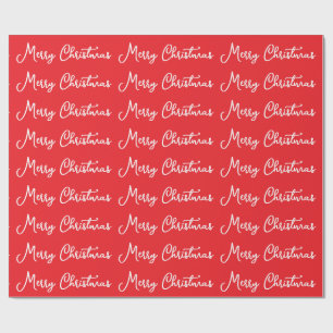 Papier Cadeau Joyeux Noël Saisonnière Fête Periode Écriture 