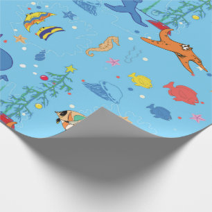 Papier Cadeau Joyeux Noël Shark