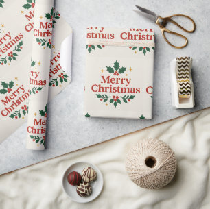 Papier Cadeau Joyeux Noël simple