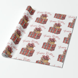 Papier Cadeau Joyeux papier d'enveloppement d'anniversaire