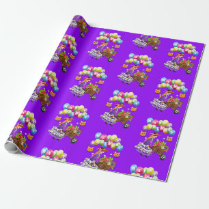 Papier Cadeau Joyeux papier d'enveloppement d'anniversaire Victo