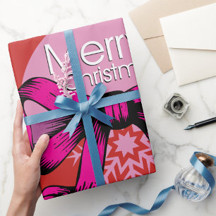 Papier Cadeau Joyeux papier d'enveloppement de boîte de Noël