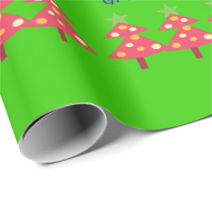 Papier Cadeau Joyeux papier d'enveloppement de Bonnes Fêtes de N