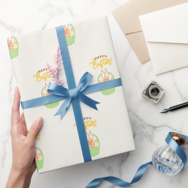 Papier Cadeau Joyeux papier d'enveloppement de matte de lapin de (Cadeaux)