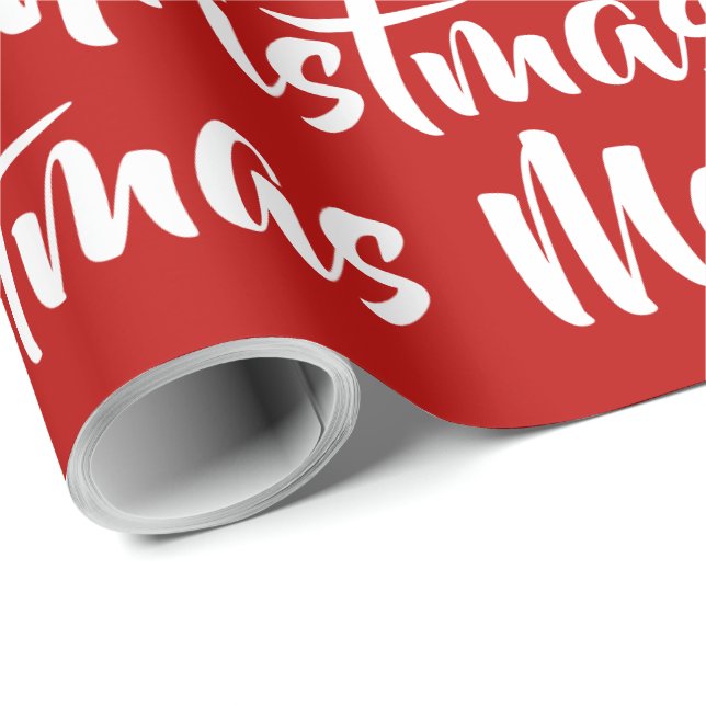 Papier Cadeau Joyeux papier d'enveloppement de Noël (Coin rond)