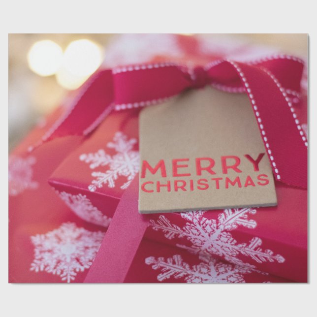 Papier Cadeau Joyeux papier d'enveloppement de Noël (Plat)