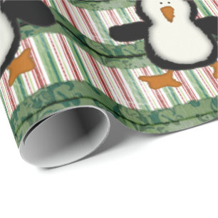 Papier Cadeau Joyeux papier d'enveloppement de pingouin de Noël