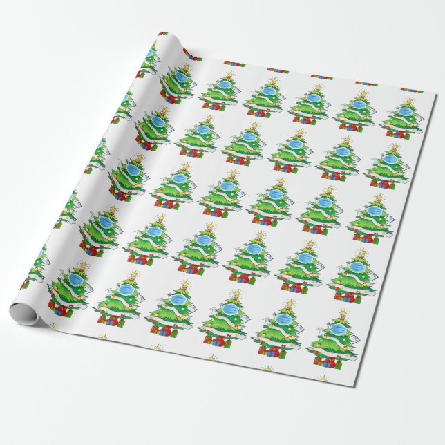 Papier Cadeau Joyeux papiers de toilette de Noël en quarantaine (Déroulé)