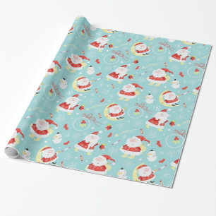 Papier Cadeau Joyeux Père Noël Et Frosty