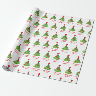 Papier Cadeau Joyeux sapin de Noël canadien