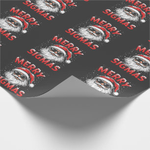 Papier Cadeau Joyeux Sigmas Funny Gen Alpha collège Noël