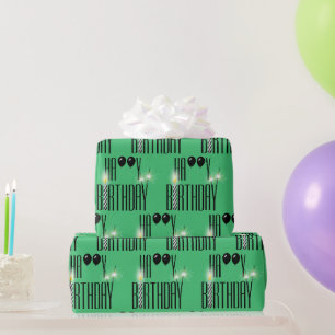 Papier Cadeau Joyeux Sparklers et Ballons d'anniversaire