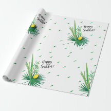 Joyeux Sukkot Lulav & Etrog Quatre Espèces Aquarel