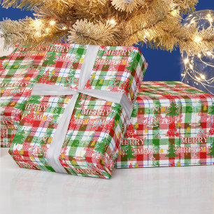 Papier Cadeau Joyeux tatan décoratif de Noël