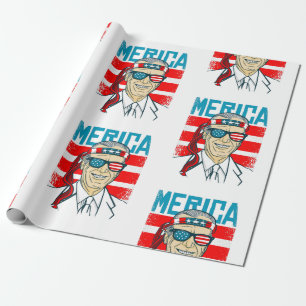 Papier Cadeau july 4président biden merica