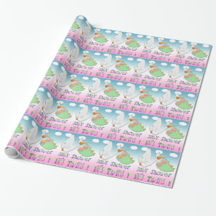 Papier Cadeau Jumeaux 2 de garçon et de fille - enveloppe de