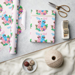 Papier Cadeau Jumeaux de perroquets pour bébés