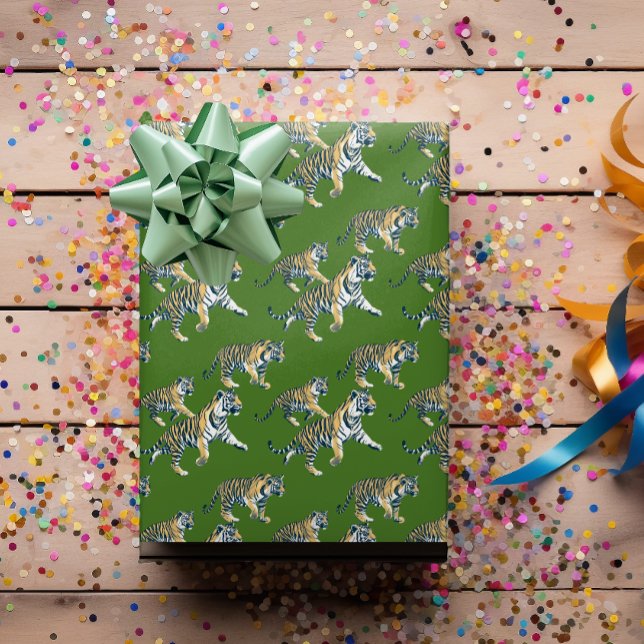 Papier Cadeau Jungle Motif animal tigre (Créateur téléchargé)