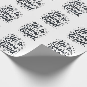 Papier Cadeau Jusqu'à la neige bonne drôle flocon de neige d'hiv
