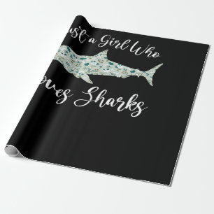 Papier Cadeau Just Girl Who Loves Sharks