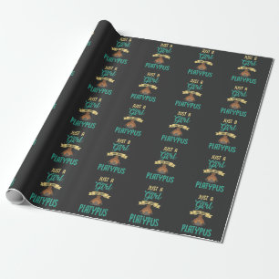Papier Cadeau Juste une fille qui aime la zoologie de Platypus A