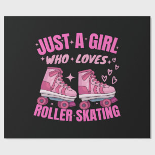 Papier Cadeau Juste Une Fille Qui Aime Le Patinage À Roulettes