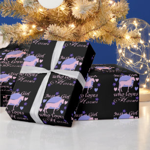 Papier Cadeau Juste Une Fille Qui Aime Les Chevaux