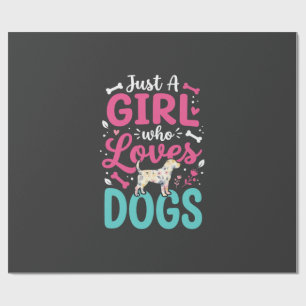 Papier Cadeau Juste Une Fille Qui Aime Les Chiens