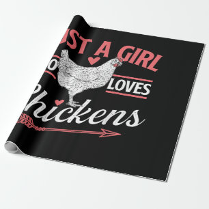 Papier Cadeau Juste Une Fille Qui Aime Les Poulets - Pou Louveur