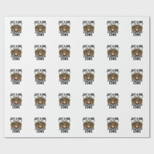 Papier Cadeau Juste une fille qui aime les vaches des Highlands
