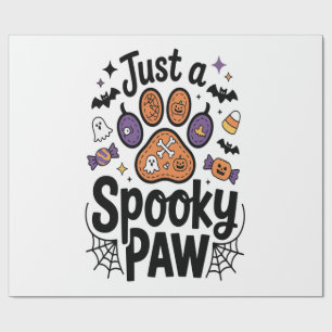 Papier Cadeau Juste une patte effrayante PNG, Chien Halloween
