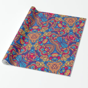 Papier Cadeau Kaléidoscope rêveur indien
