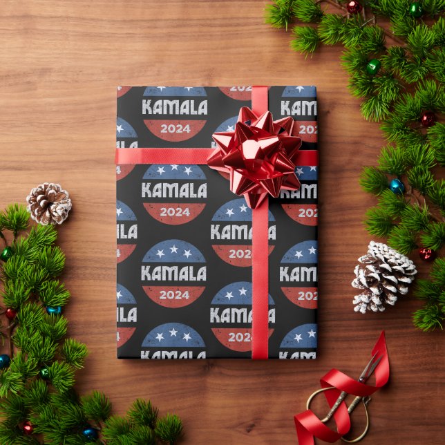 Papier Cadeau Kamala Harris 2024 Pour Président (Cadeau de vacances)