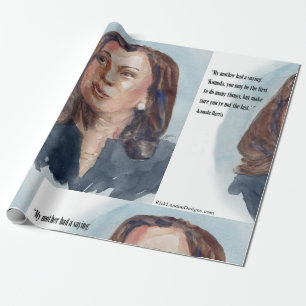 Papier Cadeau Kamala Harris & Citation