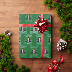 Papier Cadeau Kamala Harris pour le président 2024 Noël