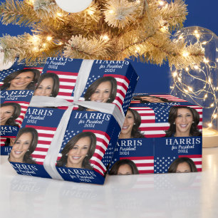 Papier Cadeau Kamala Harris Pour Président 2024