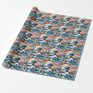 Papier Cadeau Kanagawa Japonais La grande vague