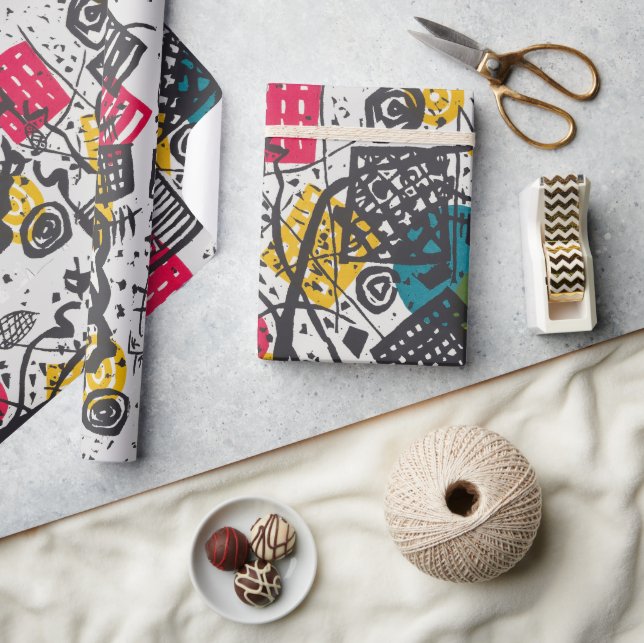 Papier Cadeau Kandinsky Small Worlds V Classic Abstrait (Artisanat)