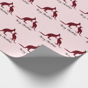 Papier Cadeau Kangaroo Australian Joyeux Noël