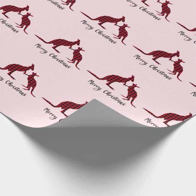 Papier Cadeau Kangaroo Australian Joyeux Noël (Coin)