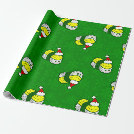Papier Cadeau kawaii christmas tamago sushi santa snowflake