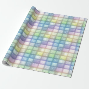 Papier Cadeau Kawaii Pastel Carré Motif à goutte d'eau en verre 
