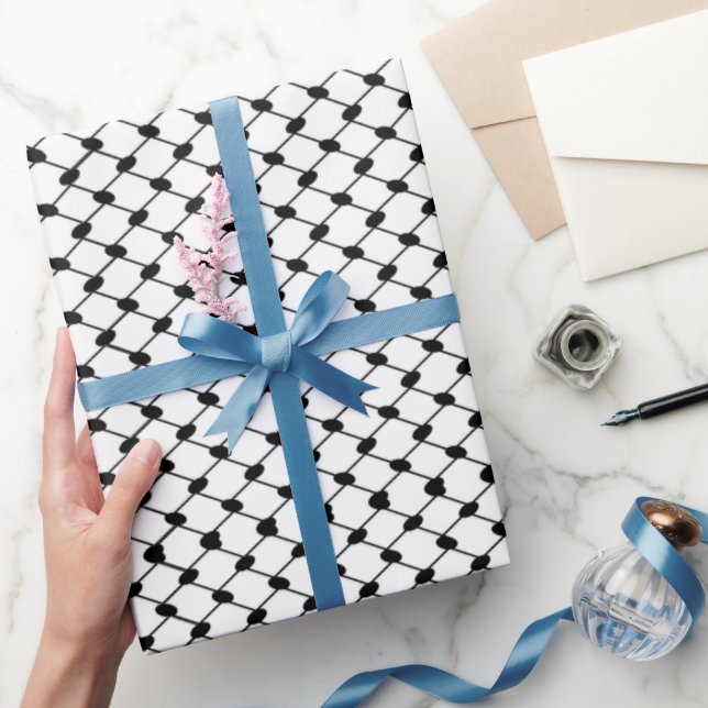 Papier Cadeau Keffiyeh design Free Palestine Wrapping Paper (Cadeaux)