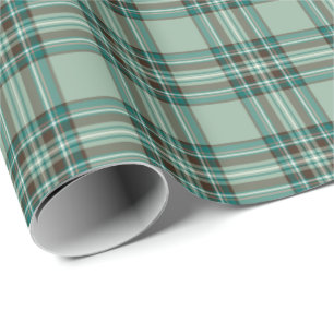 Papier Cadeau Kelly Clan Tartan Irish Plaid Motif