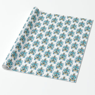 Papier Cadeau Kelly Family Crest Manteau d'armoiries Papier d'en