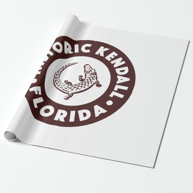 Papier Cadeau Kendall Florida Circle - Brown (Déroulé)
