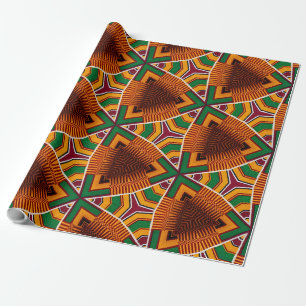 Papier Cadeau Kente Géométrie Kwanza Afrocentric