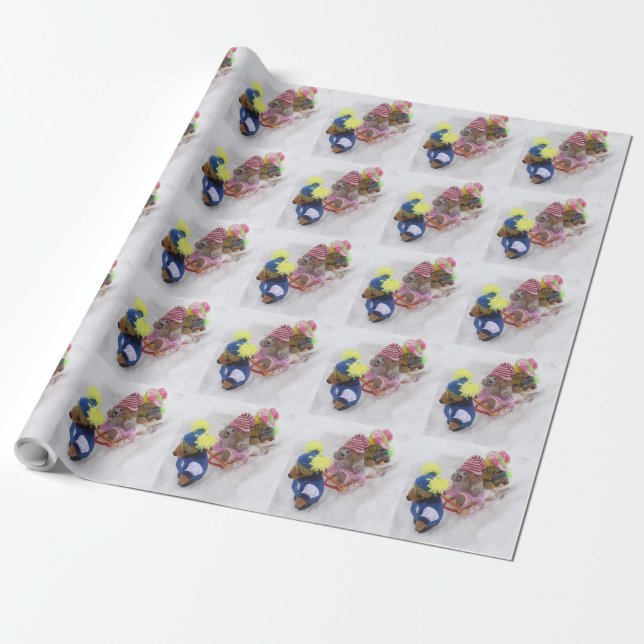 Papier Cadeau Ker'D et son traîneau (Déroulé)